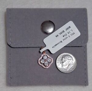 Rose Gold Over 925 SS Moissanite Pendant